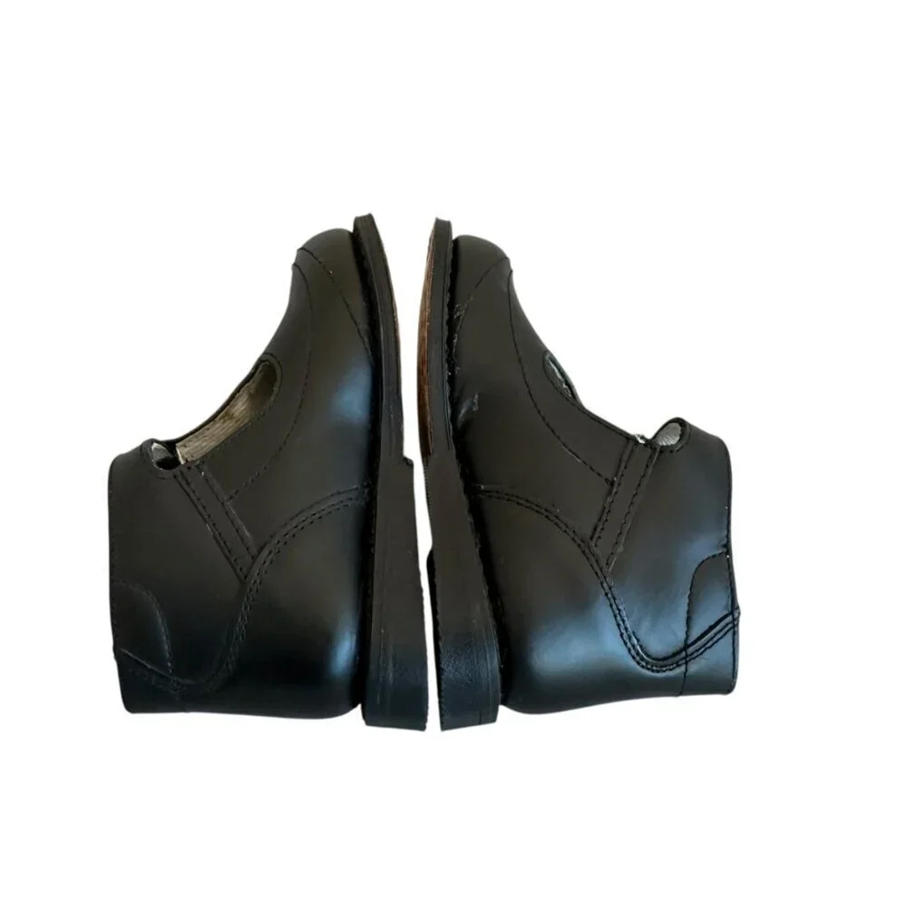 Pie-Co Vintage Black Booties Shoes w/ Buckle Heart Detail Size 9 Toddler Girl